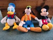 New With Tags Goofy, Micky, and Donald Duck Disney Plushes