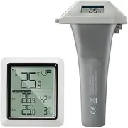 Ecowitt WH0298 Wireless Pool Thermometer with LCD Display Console, Floating Easy Read Pool Thermometer for Swimming Pool, Hot Tubs and Bath Water, 433 MHz
