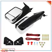 For Dodge Ram 98-2002 Chrome Pair Power Heated LED Signal Tow Mirrors New Style