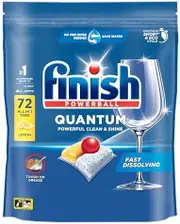 Finish Powerball Quantum Dishwasher Tablets, Lemon Sparkle, 72 Tablets