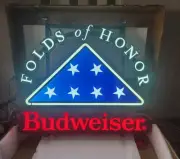 Folds of Honor Budweiser 24x20 Led Bar Sign With Dimmer Switch Military Veteran