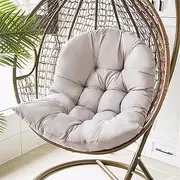 Hammock Swing Chair Cushion, Indoor Outdoor Hanging Chair Cushion,Hammock Swing Chair Cushion, Soft Hanging Egg Chair Back Cushions Pads for Pads Patio Garden Offices(Light Grey)