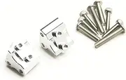 Shock Link Mount Aluminum Alloy Lower Shock Connection Code,for 1/10 Axial SCX10 II 90046 Car Shock Absorber Mount(1Pair Black)