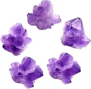 EXQUIMEUBLE Natural Amethyst Crystal Clusters for Crafting DIY Amethyst Blocks Decorative Desktop Ornament for Home Decor Weddings and Seasonal Festivals