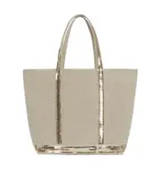 Vanessa Bruno L Zipped Embellished Cabas Tote Bag One size Nude