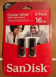 SanDisk 16GB Cruzer Glide USB Flash Drive/ 2-Pack