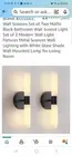 KUZZULL Wall Sconces Set of Two Black and Brass Gold Wall Lights White Frosted