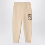 [Burberry] Light Beige Jogging Trousers 14 Y Beige