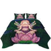The Yoga Lotus Fairy Lily Pads Pond Coverlet