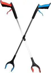 2pcs Foldable Garbage Picker Tool Lightweight Trash Clipper for Easy Litter Collection Durable Design for Home Use Compact and Labor Saving Reach Assist Tool