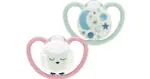 NUK Space Night 6-18 months baby girl pacifier 2 pieces