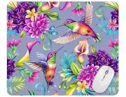 Hummingbirds Computer Non Slip Custom Mouse Pad Handmade