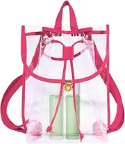 Clear Backpack Stadium Approved - Bag For Concert,Stadium Events Drawstring Bag With Reinforced And Wider Shoulder Straps For Gym Sport, Travel