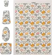 Clay Transfer Paper - Floral Pottery Clay Decals,Colorful Flower Decals Handmade Water Soluble Transfer Paper Rustic for Jewelry Ceramic Porcelain Adults
