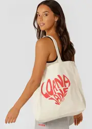 [Lorna Jane] Charity Love Tote Bag in White One Size Canvas