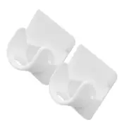2pcs Shower Tension Rod Wall Hook Adhesive Curtain Rod Bracket Heavy Duty