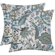Japanese Throw Pillow Covers Ink Chinese Traditional Blue Outdoor Pillows Blue