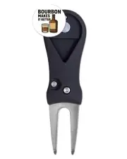 Bourbon Makes It Better Funny Golf Ball Marker + Switchblade Divot Tool Novelty