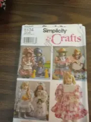 Simplicity pattern 8134 for 18 inch doll clothes uncut