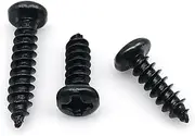 100pcs M2 M3 M4 Small Micro Stainless Steel Black Carbon Cross Pan Round Head Self Tapping Wood Screw(Black Carbon Steel,8MM_M4)