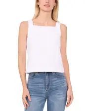 CeCe Tweed Square Neck Top XS