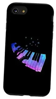 Colorful Piano Keyboard Music Notes Pianist Musician iPhone SE (2020) / 7 / 8