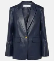 [Veronica Beard] Veronica Beard Vega leather blazer AU 8 blue