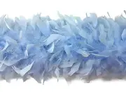 2 Yards - Light Blue Heavy Weight Chandelle Turkey Feather Boa Supply | 80 Gram