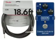 MXR Dunlop M288 Bass Octave Deluxe Effects Pedal M-288 (FREE 18FT FENDER CABLE)