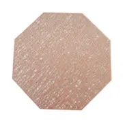 3 Pcs Pastoral Octagonal PVC Insulated Placemat Creative Hollow Placemat Household Table Decoration(Rose Gold)