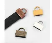 20Pcs Rectangle End Caps Flat Cord Connector Leather Cords Cap Jewelry Findings