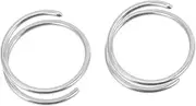 [Healeved] 2pcs Nose Ring Jewelry Set Spiral Stainless Steel Nose Hoops Fashion for Women