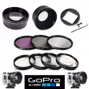 GOPRO HERO5 BLACK WIDE ANGLE LENS+TELEPHOTO ZOOM LENS + FILTER KIT + MACRO KIT