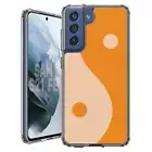 For Samsung Galaxy S20 S21 S23 S24 FE 5g TPU Case+Glass(YinYang Orange)