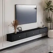 Wall Mounted TV Cabinet Wall Shelf Floating TV Shelf TV Stands Router Set top Box CD DVD Players Toy Storage Shelf Decorative Shelves TV Table Unit for TVs Display Shelf for Bedroom Living Room