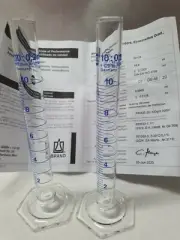 Graduated Cylinder glass 10 ml . Base BBR32108 PAK (2 pc) x 10 boxes