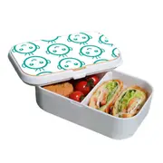 Lunch Box Food Container Snack Picnic Authentic Wood Strap Cutlery Baby Head