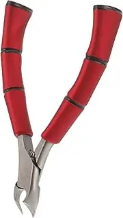 IWOWHERO Manicure Tools Trimming Polish Nail Cutter Seniors Toe Art Cuticle Trimmer for Manicure Exfoliation Treatment Tool Stainless Steel Red