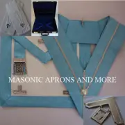 Craft Worshipful Master Apron(Leather), Collar, Regalia Case, Jewel &Gloves Set