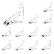 12pcs Spring Tablecloth Clips, Transparent Plastic Tablecloth Clips Picnic