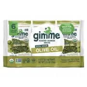 [Gimme Organic] Gimme Roasted Seaweed Snacks Grab & Go Olive Oil 6x5g