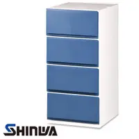 在飛比找蝦皮商城優惠-日本品牌 SHINWA 伸和 四層收納櫃 寬35公分 藍色款
