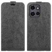 R64 Texture Single Vertical Flip Leather Phone Case for Smartphones Black For Motorola Edge 50 Neo 5G