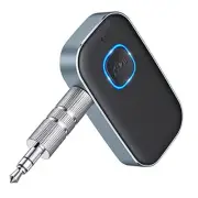Bluetooth AUX Adapter for Car, Noise Reduction Bluetooth Receiver Black+Gray