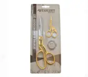 Westcott 8 inch Gold Scissors with Bonus Embroidery Scissor Crafts Home Office