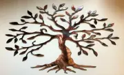 Olive Tree of Life (Wide & Short) - Metal Wall Art - Copper 21 1/2" x 14 1/4"