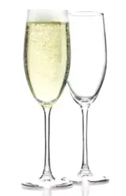 NEW Barware Set Of 12 Glass Champagne Flutes 8 Ounce Holiday Drinkware Stemware