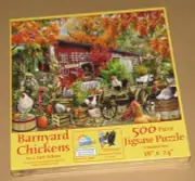 Lori Schory Art - Barnyard Chickens - SunsOut 500 Piece Puzzle