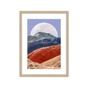 Stob Dearg Moonscape Framed W/ Standard White Border 30x45cm