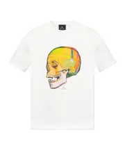 PS Paul Smith Skull Sketch Print T-Shirt S,XL,L,M,XXL White